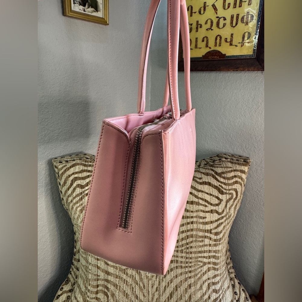 Furla Blush Pink Structured Leather Tote - Picture 4 of 6